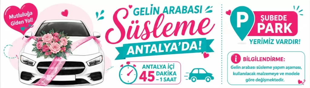 banner gelin arabasi susleme